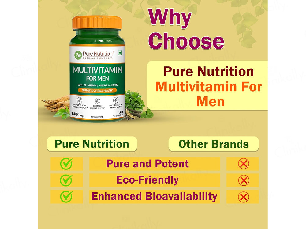 Pure Nutrition Multivitamin Veg Tablet For Men