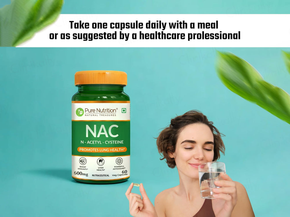 Pure Nutrition NAC N-Acetyl-Cysteine 600mg Veg Capsule