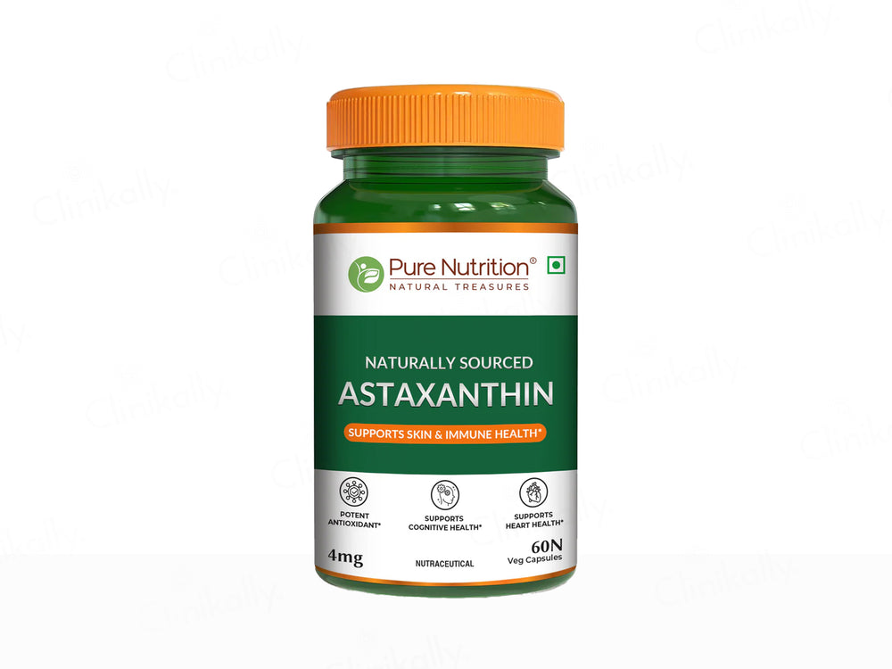 Pure Nutrition Naturally Sourced Astaxanthin 4mg Veg Capsule