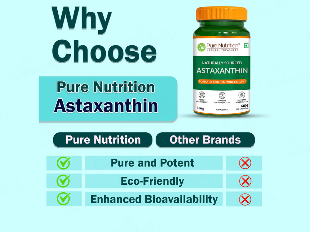 Pure Nutrition Naturally Sourced Astaxanthin 4mg Veg Capsule