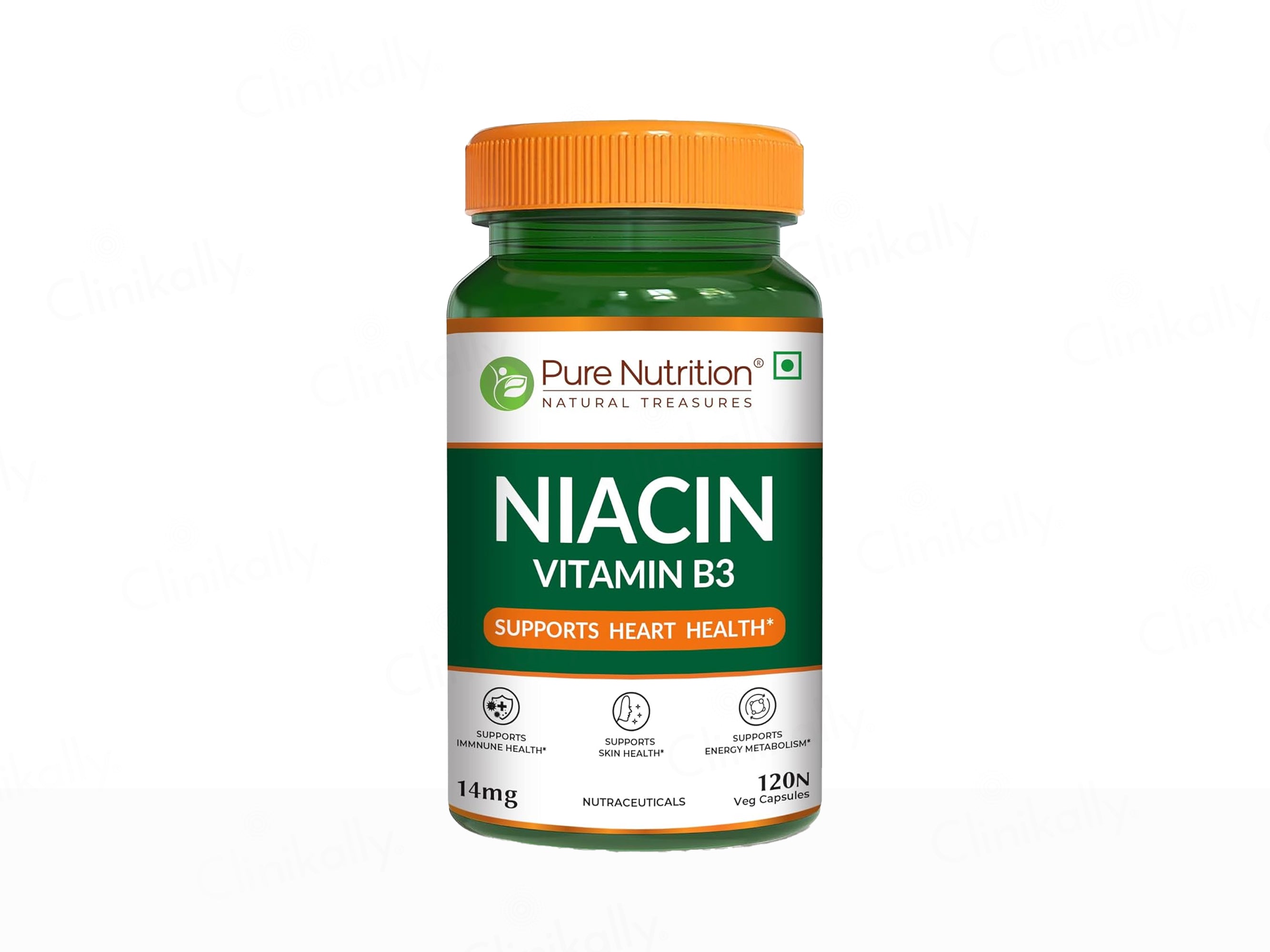 Pure Nutrition Niacin Vitamin B3 14mg Veg Capsule