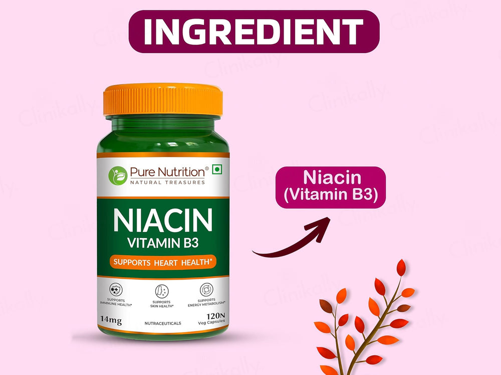 Pure Nutrition Niacin Vitamin B3 14mg Veg Capsule