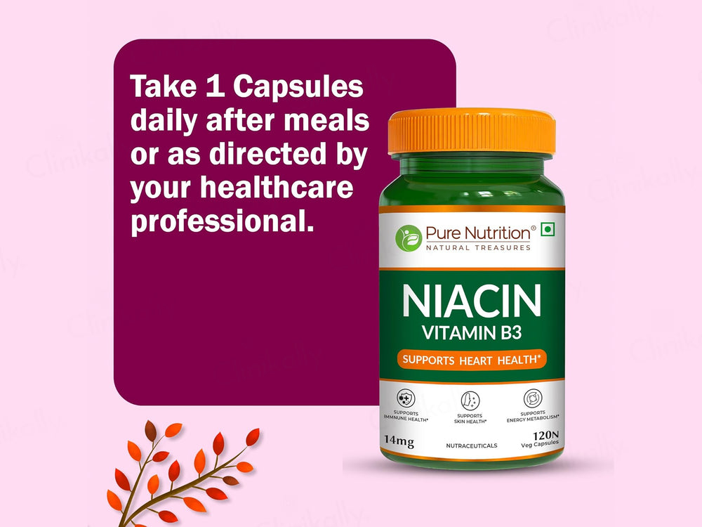 Pure Nutrition Niacin Vitamin B3 14mg Veg Capsule