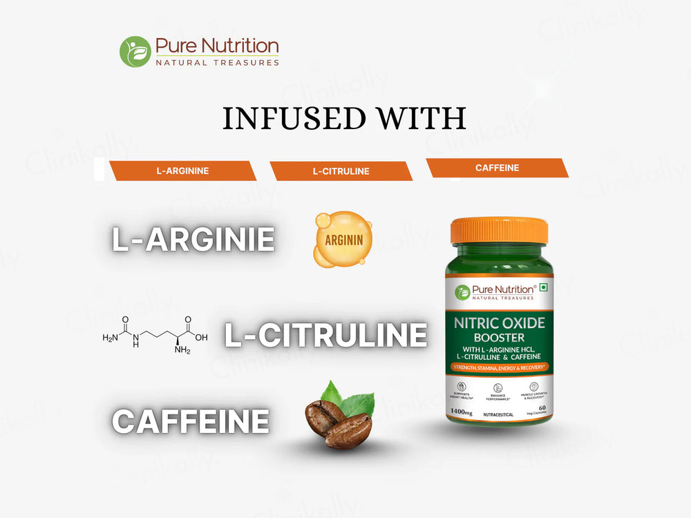 Pure Nutrition Nitric Oxide Booster 1400mg Veg Capsule