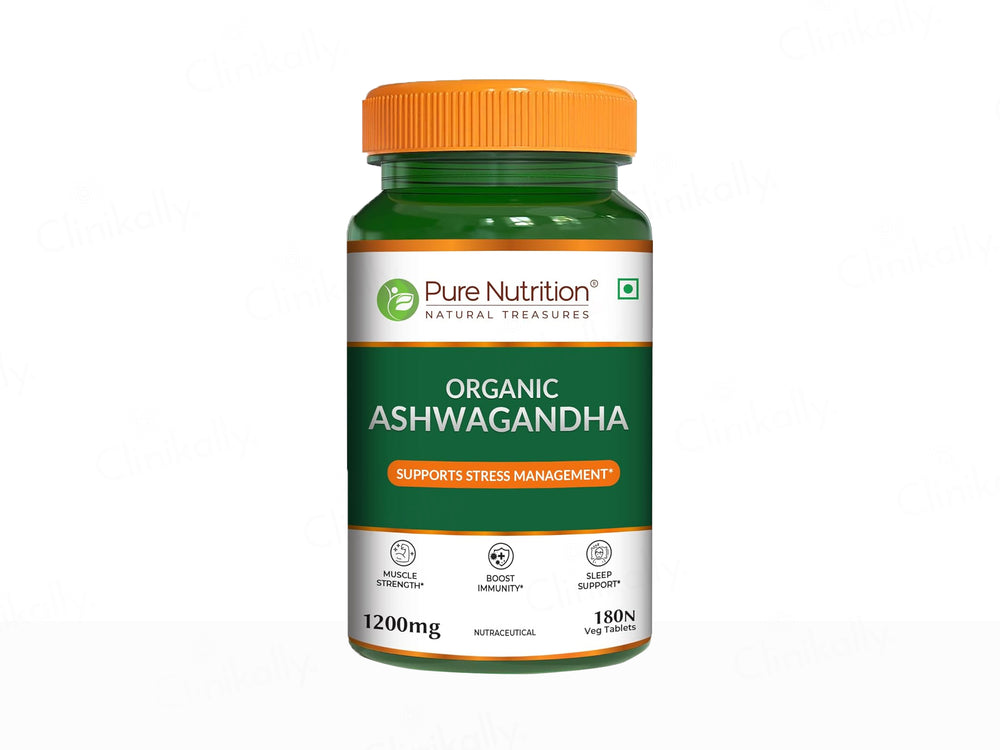 Pure Nutrition Organic Ashwagandha 1200mg Veg Tablet