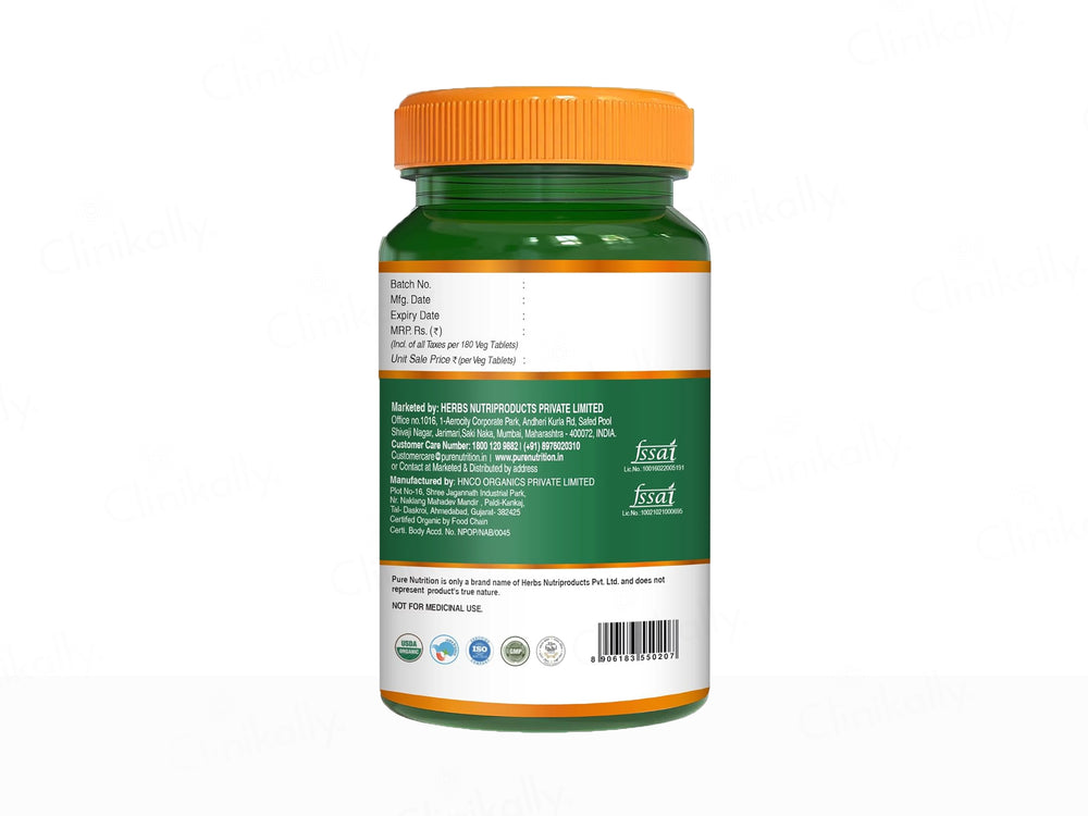 Pure Nutrition Organic Ashwagandha 1200mg Veg Tablet