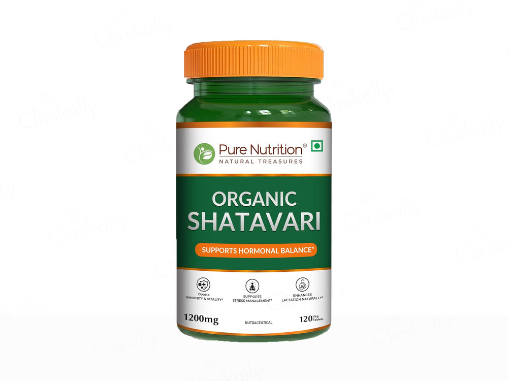 Pure Nutrition Organic Shatavari 1200mg Veg Tablet