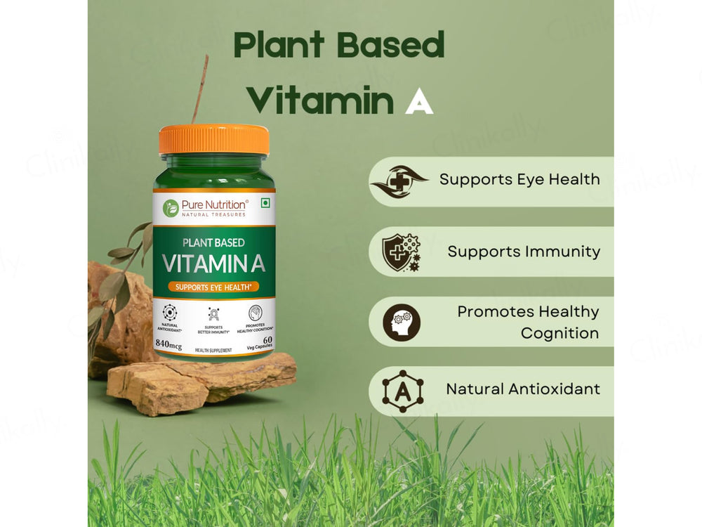 Pure Nutrition Plant Based Vitamin A 840mcg Veg Capsule