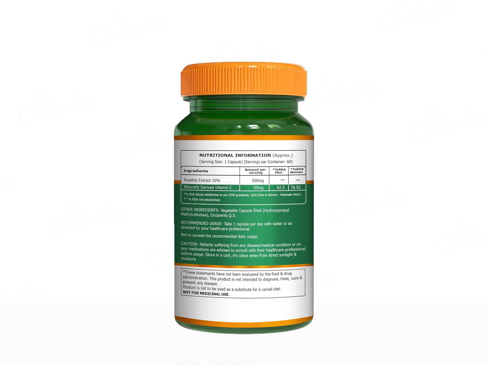 Pure Nutrition Rosehip Extract 500mg Veg Capsule