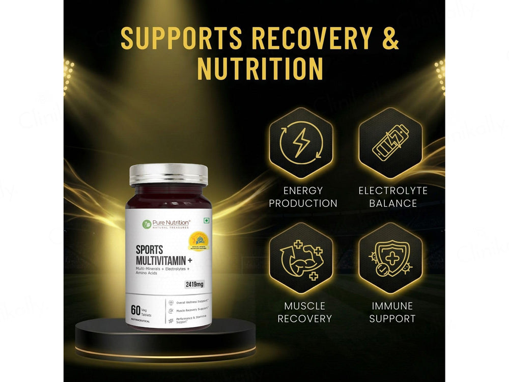 Pure Nutrition Sports Multivitamin+ 2419mg Nutraceutical Veg Tablet