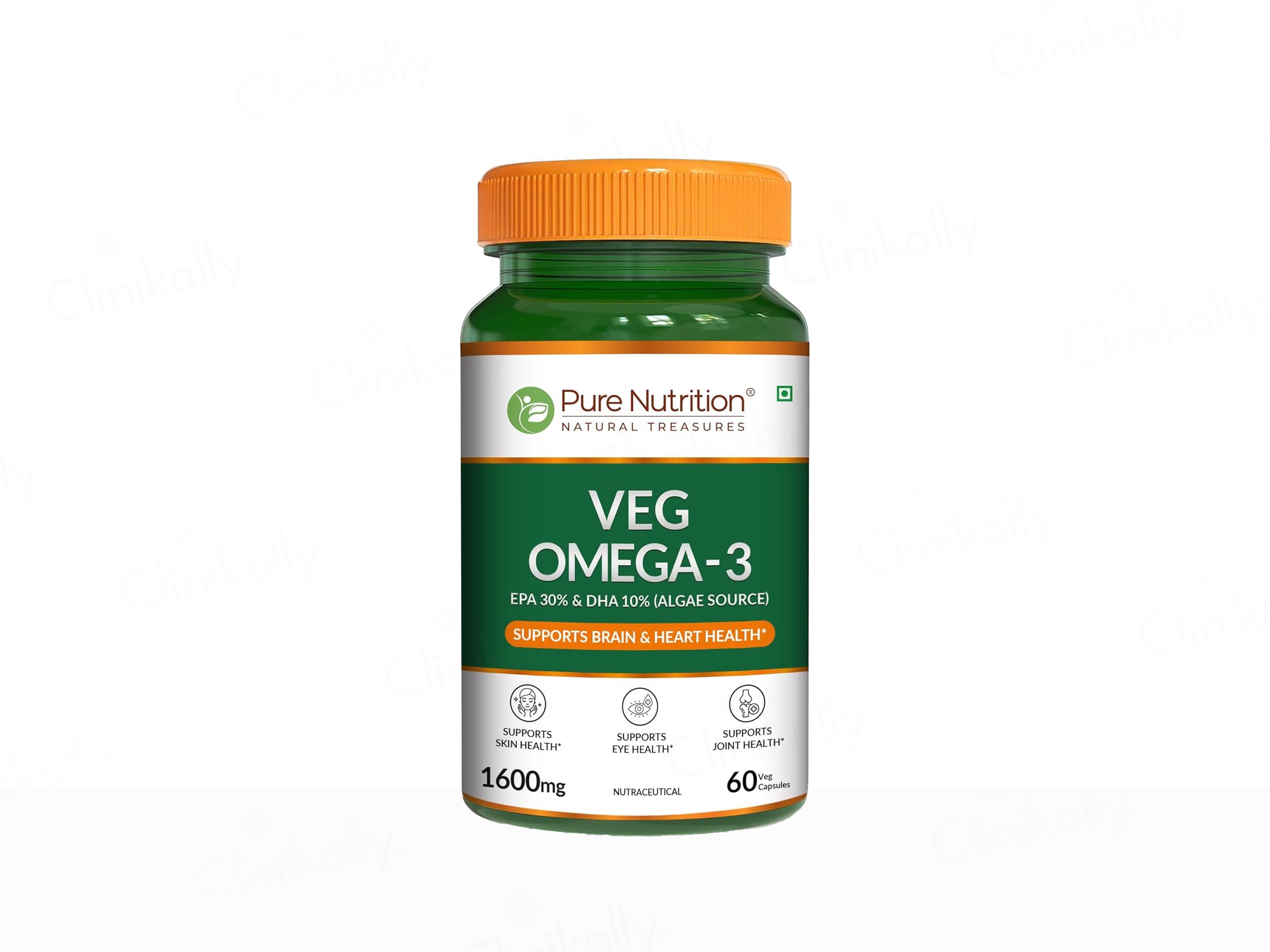 Pure Nutrition Veg Omega 3 1600mg Veg Capsule