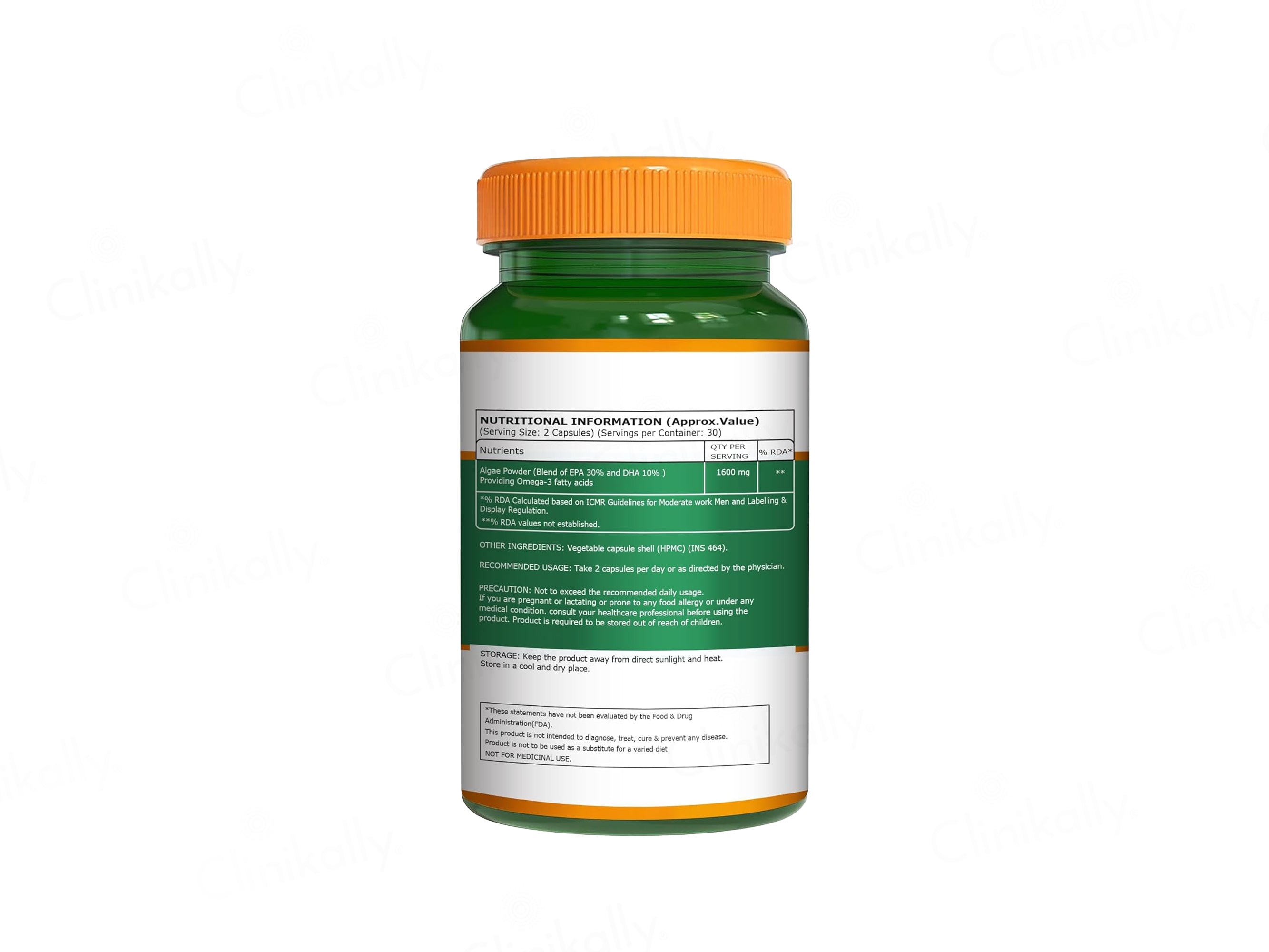 Pure Nutrition Veg Omega 3 1600mg Veg Capsule