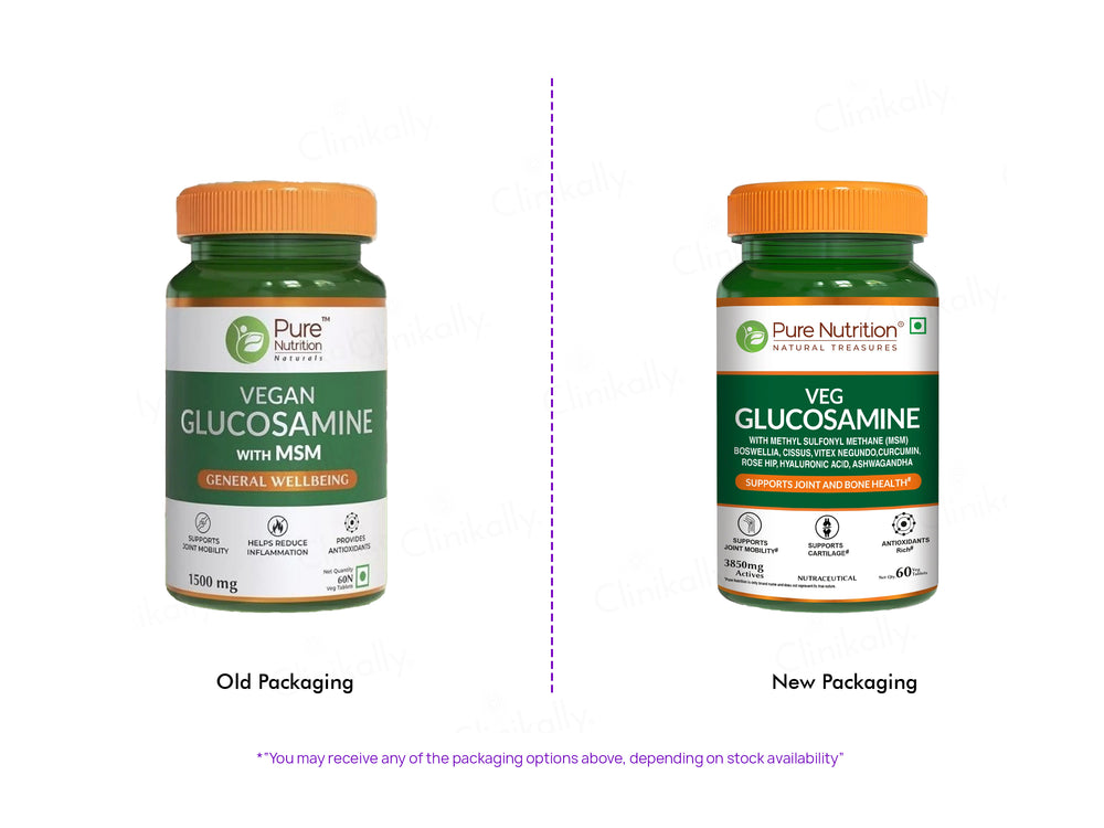 Pure Nutrition Vegan Glucosamine With MSM Veg Tablet