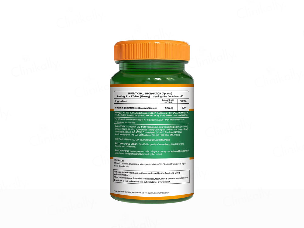 Pure Nutrition Vitamin B12 Methylcobalamin Veg Tablet