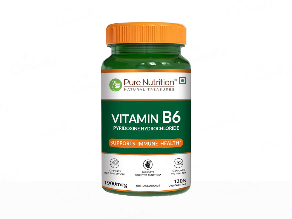 Pure Nutrition Vitamin B6 1900mcg Veg Capsule