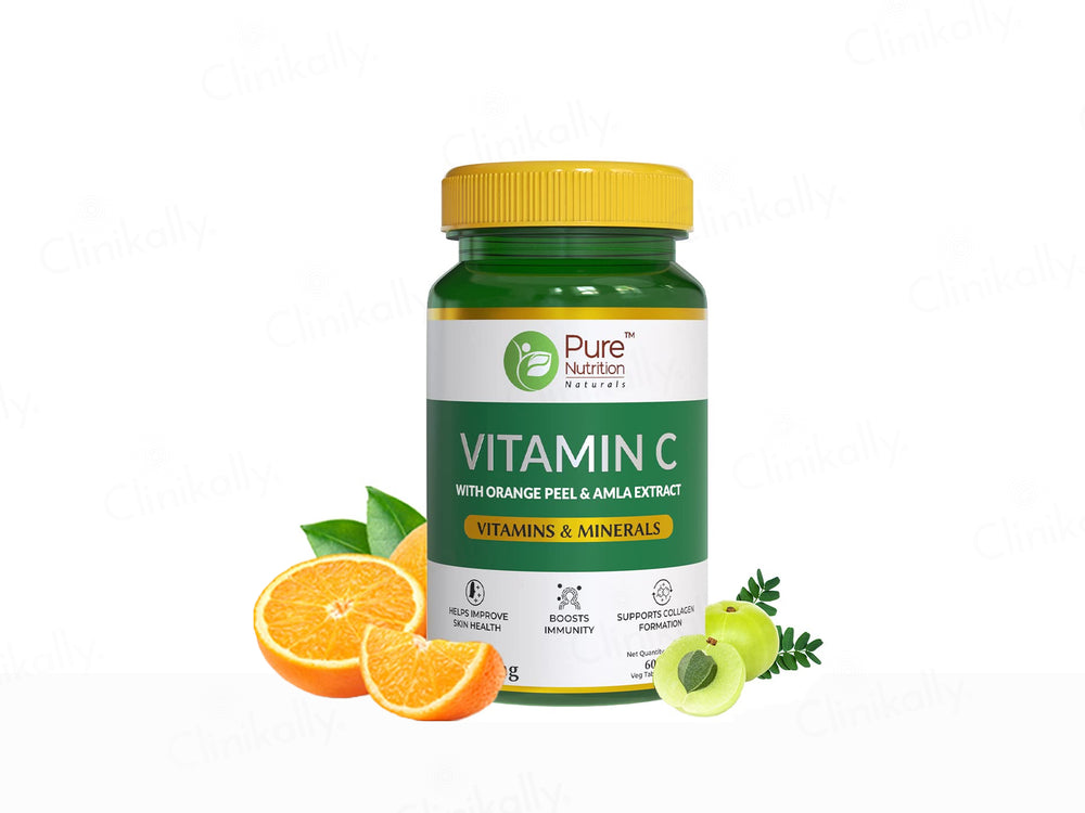 Pure Nutrition Vitamin C With Orange Peel & Amla Extract Veg Tablet