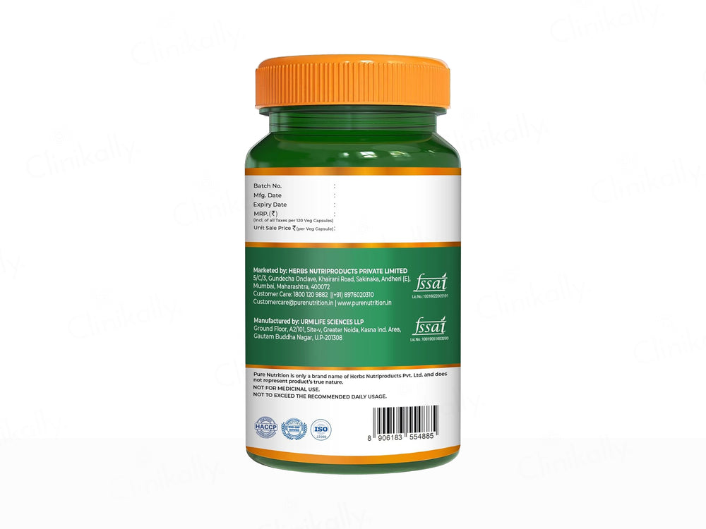 Pure Nutrition Zinc Asparto Glycinate 66mg Veg Capsule