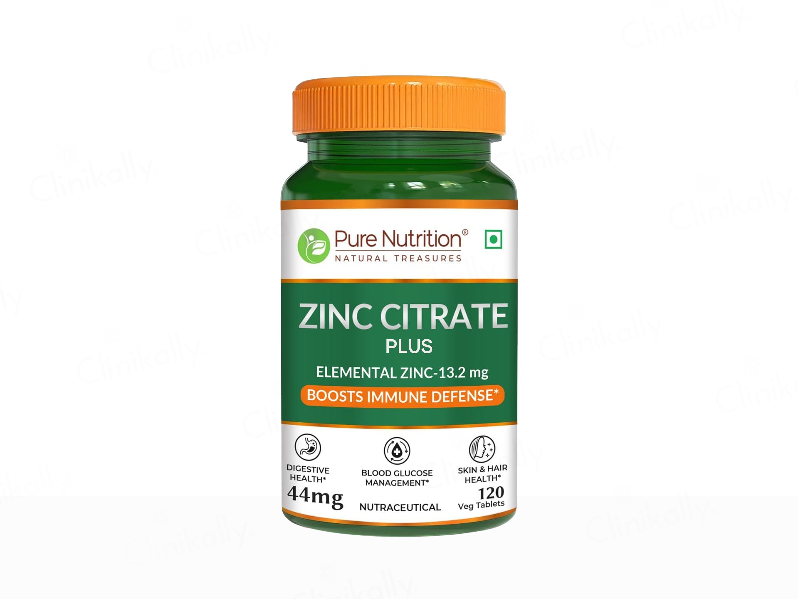 Pure Nutrition Zinc Citrate Plus 44mg Veg Capsule