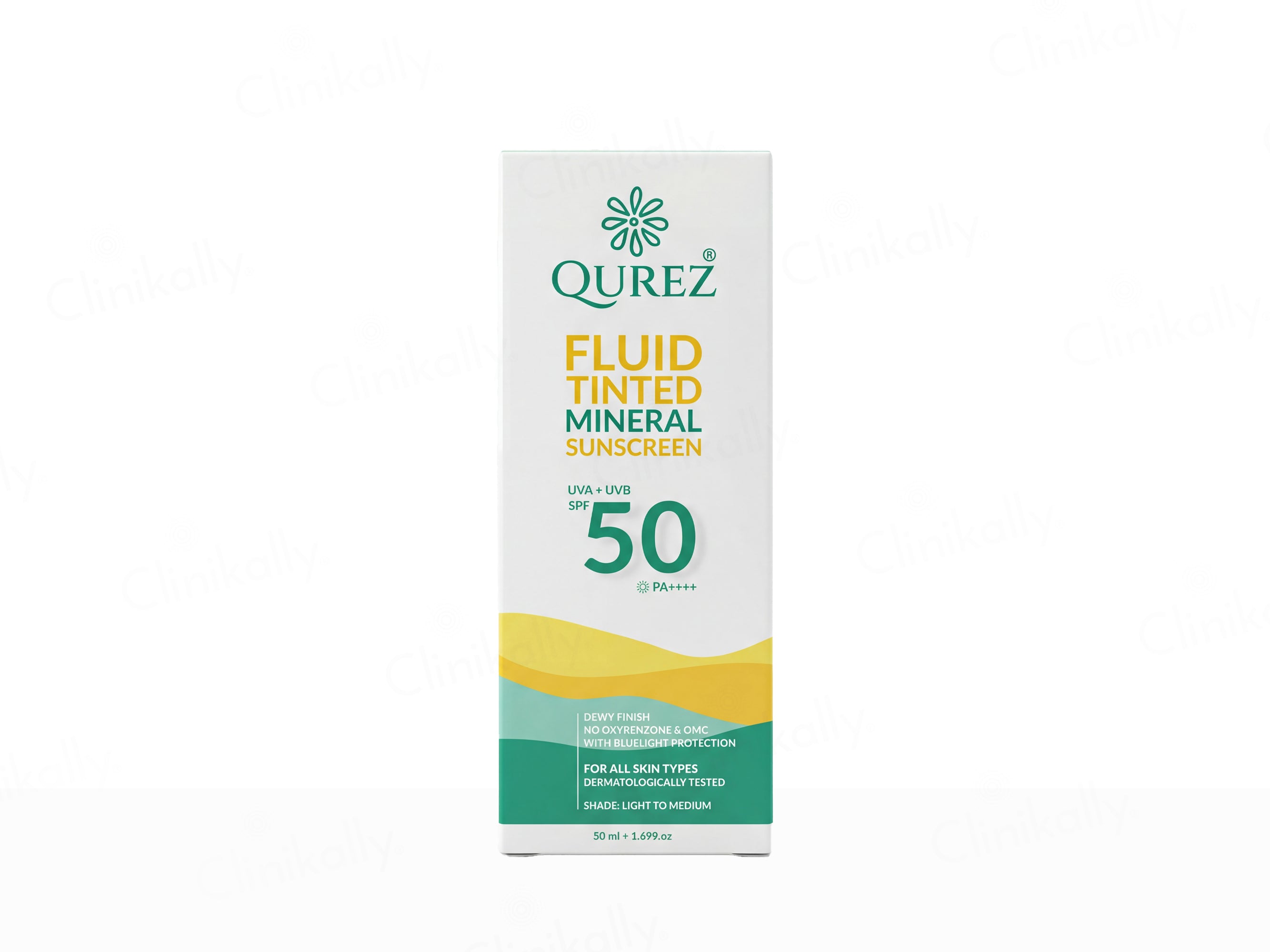 Qurez Fluid Tinted Mineral Sunscreen SPF 50 PA++++ (Light To Medium)