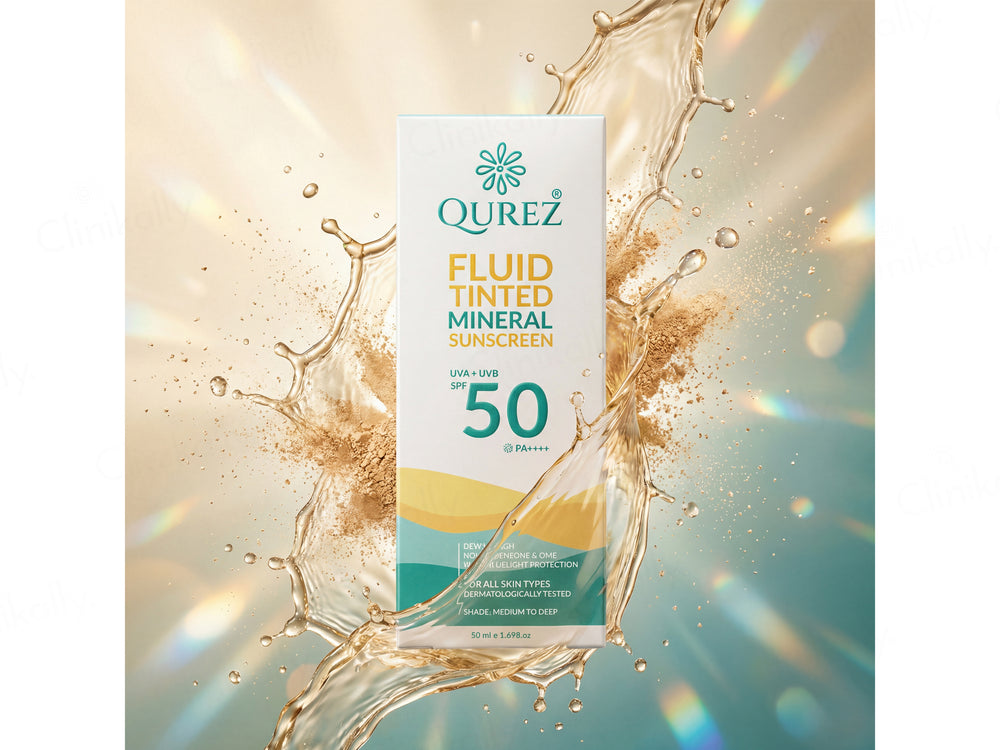 Qurez Fluid Tinted Mineral Sunscreen SPF 50 PA++++ (Medium To Deep)
