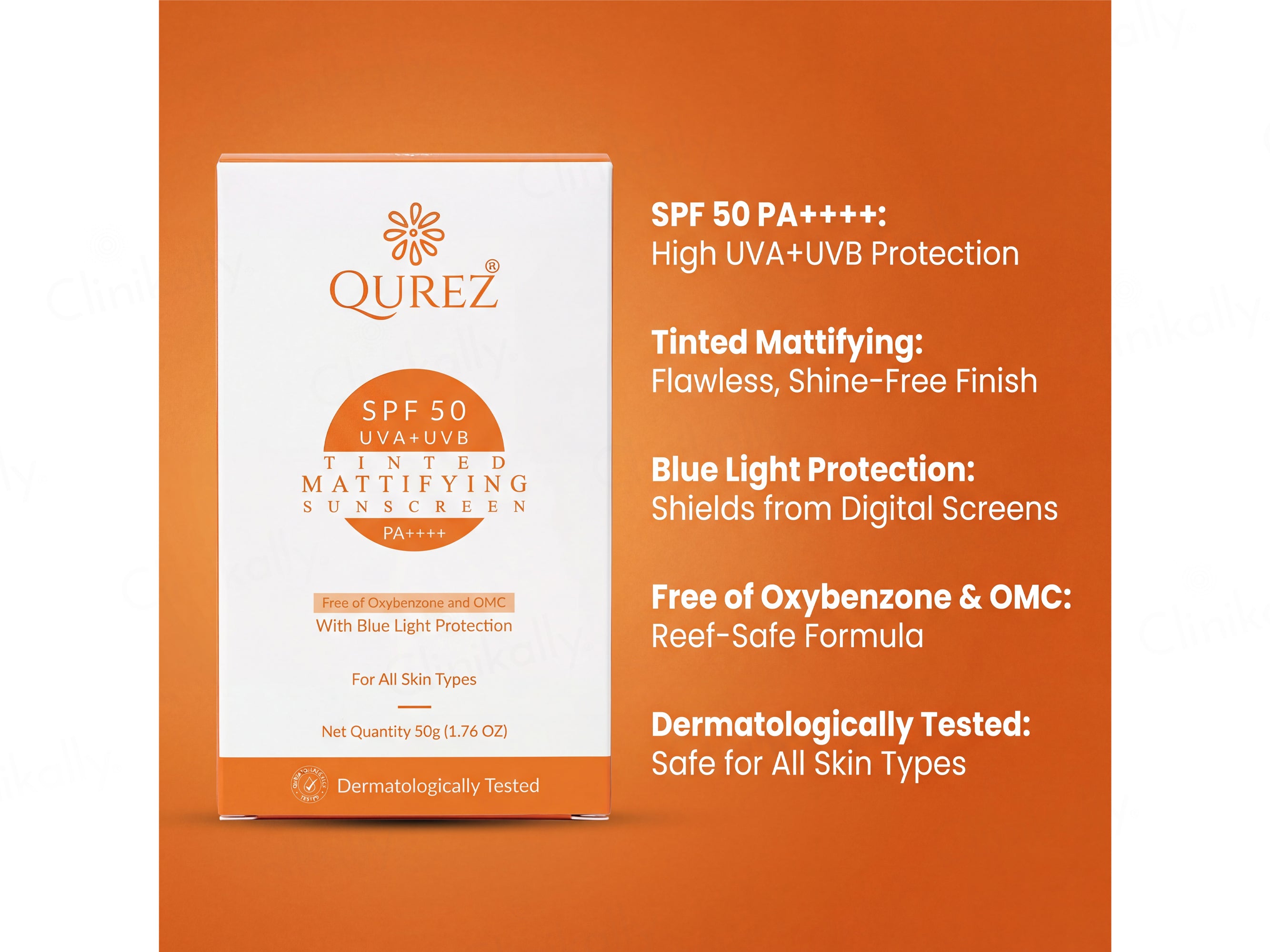 Qurez Tinted Mattifying Sunscreen SPF 50 PA++++