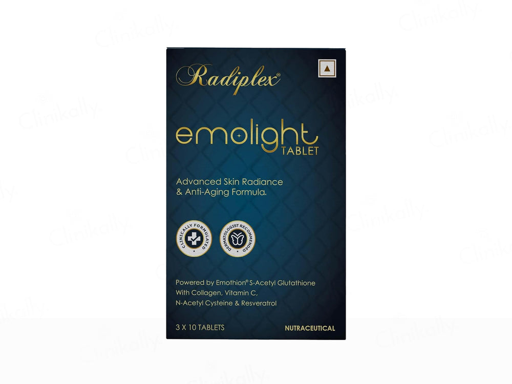radiplex glutathione Buy Radiplex Emolight Advanced Skin Radiance & Anti-Aging Nutraceutical  Tablet Online at Best Price