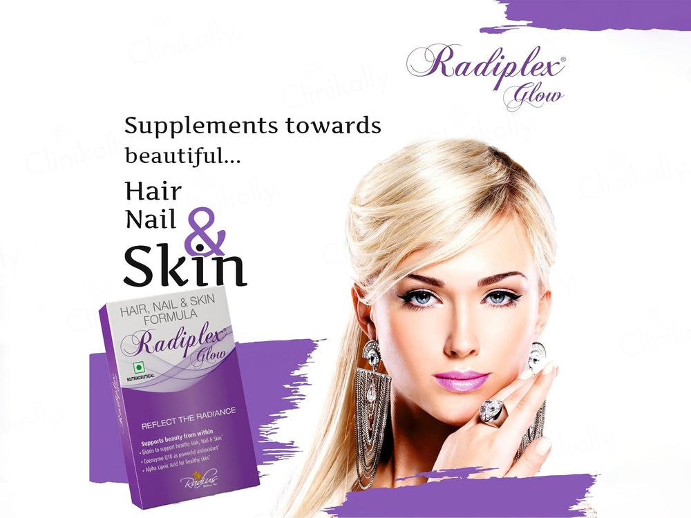 Radiplex Glow Nutraceutical Capsule For Hair, Nail & Skin