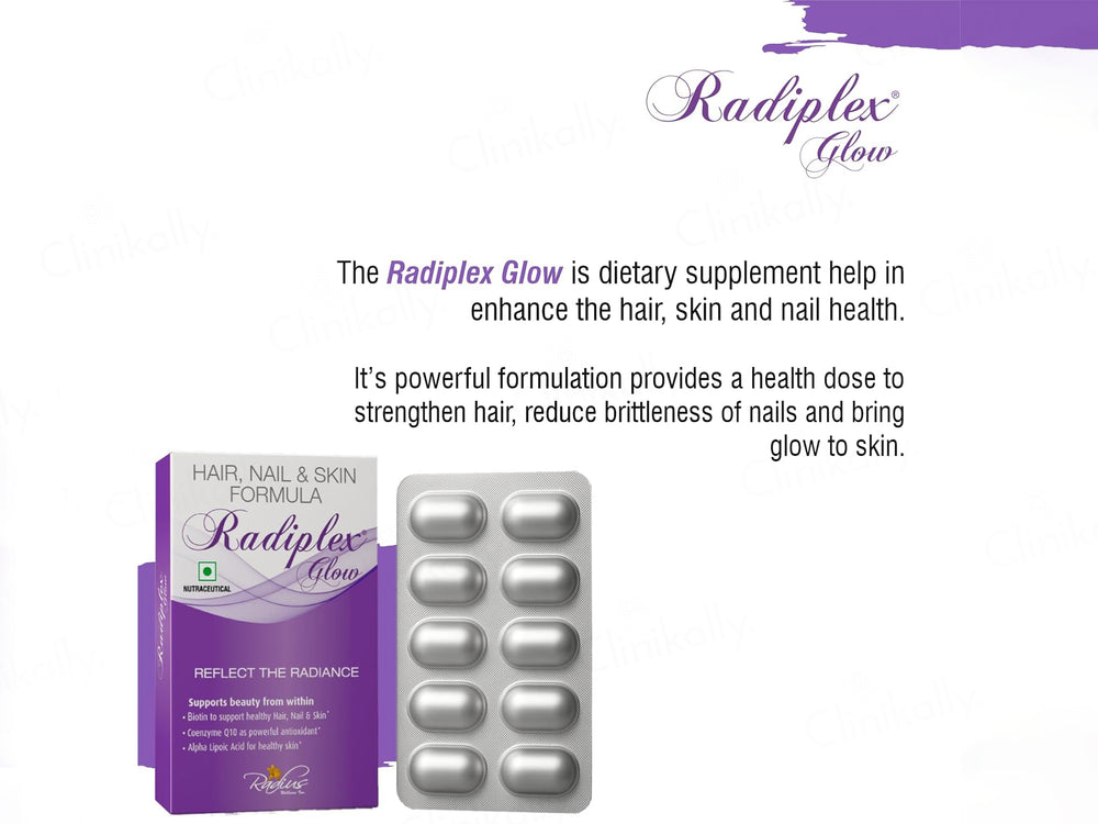 Radiplex Glow Nutraceutical Capsule For Hair, Nail & Skin