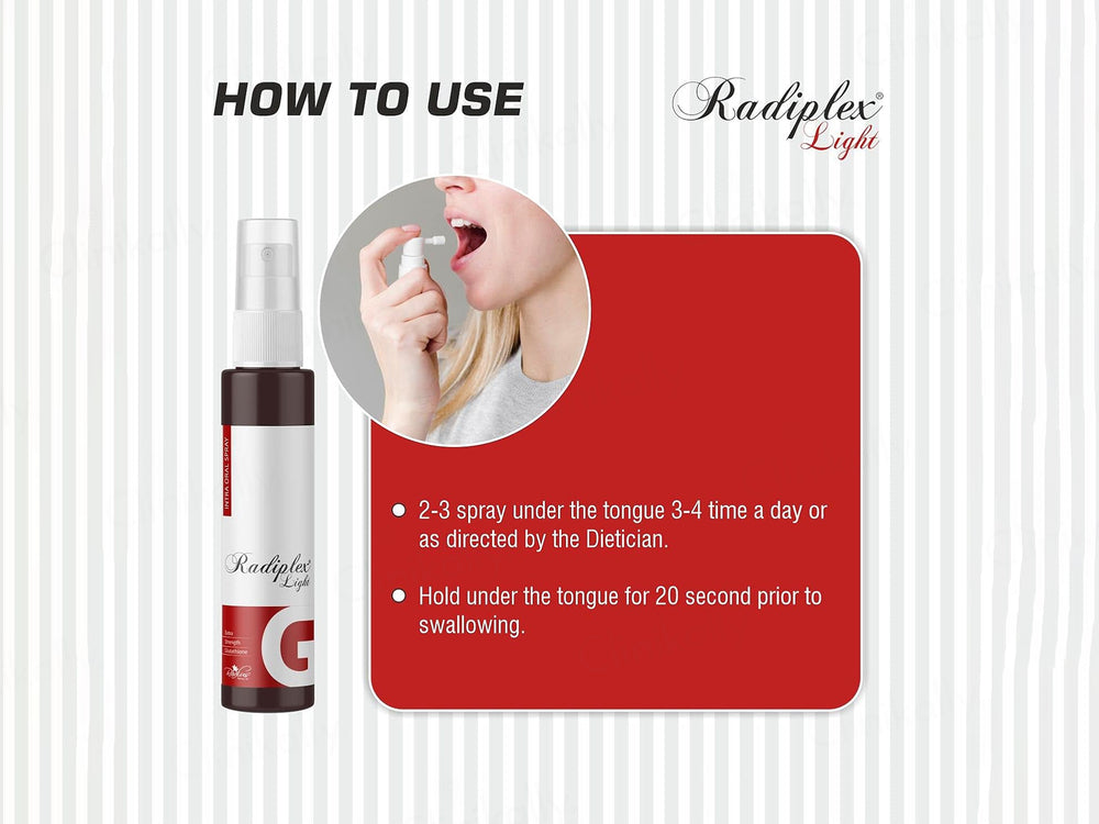 Radiplex Light Extra Strength Glutathione Intra Oral Spray