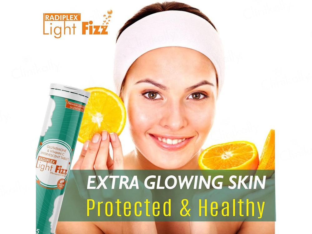 Radiplex Light Fizz Glutathione & Vitamin C Sugar Free Effervescent Tablet