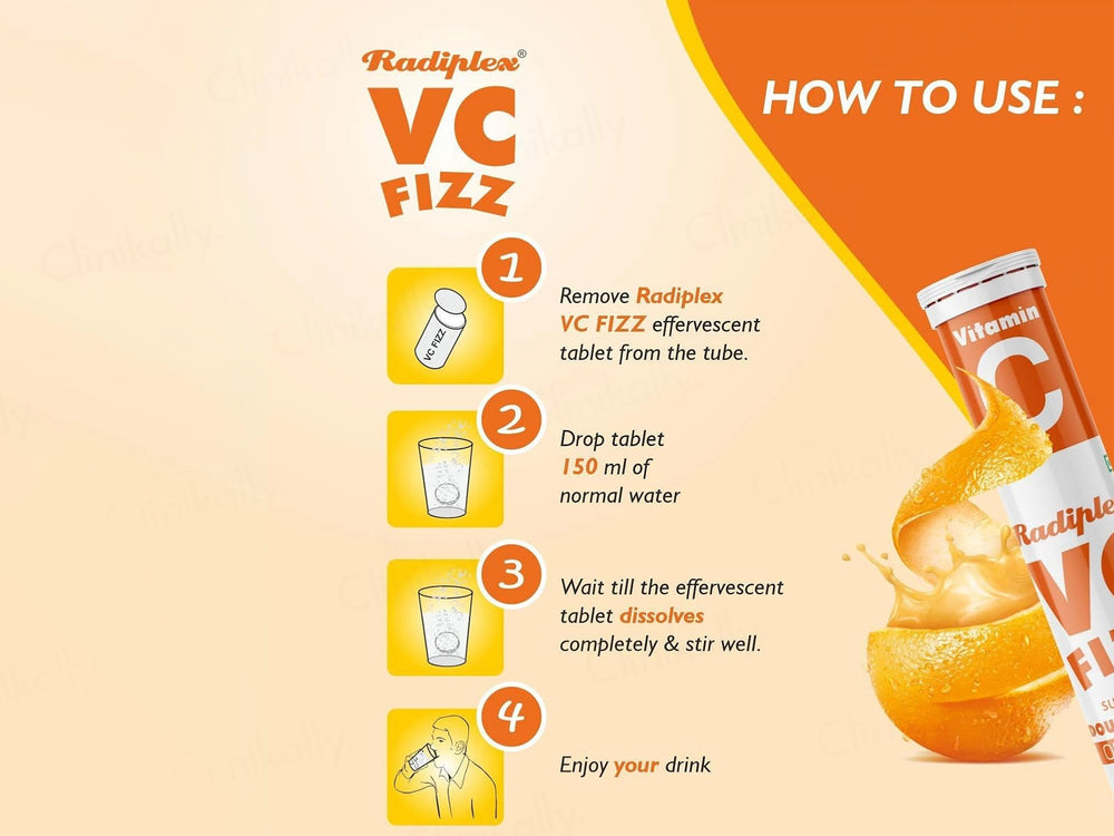 Radiplex VC-Fizz Vitamin C Sugar Free Effervescent Tablet