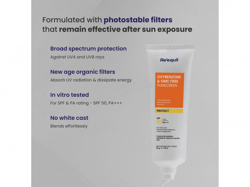 Re'equil Oxybenzone & OMC Free Sunscreen SPF 50 PA+++