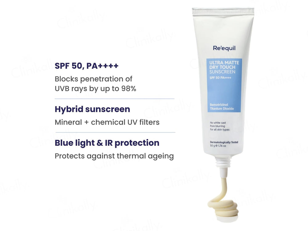 Re'equil Ultra Matte Dry Touch Sunscreen Gel SPF 50 PA++++