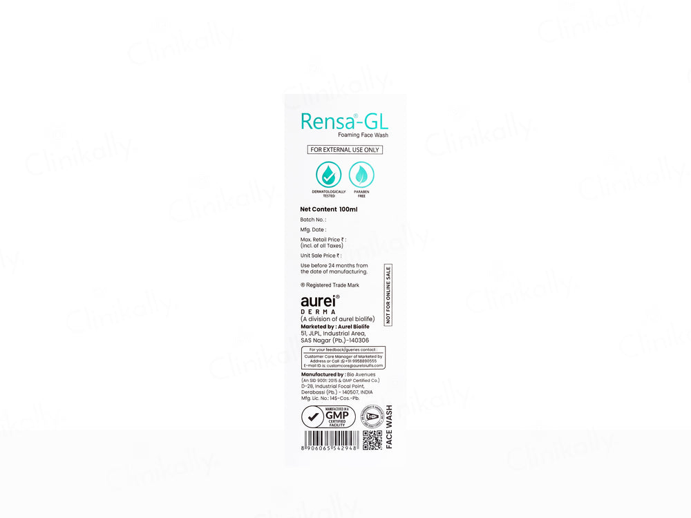Rensa-GL Foaming Face Wash