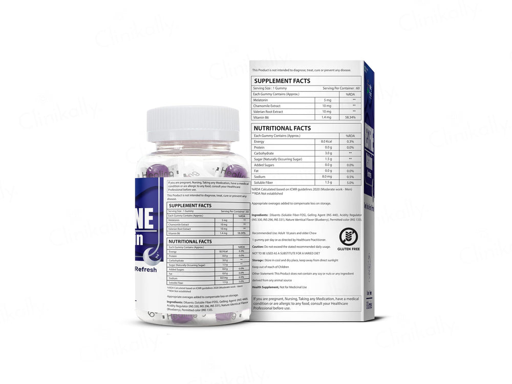 Restfine Melatonin Gummies - Blueberry Flavour