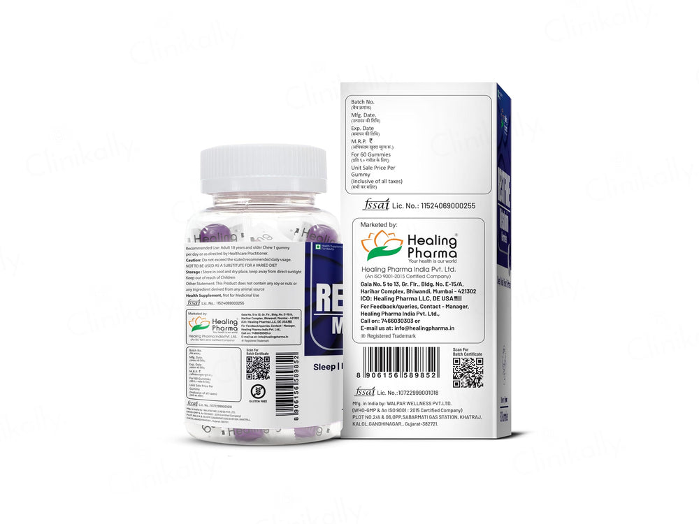 Restfine Melatonin Gummies - Blueberry Flavour