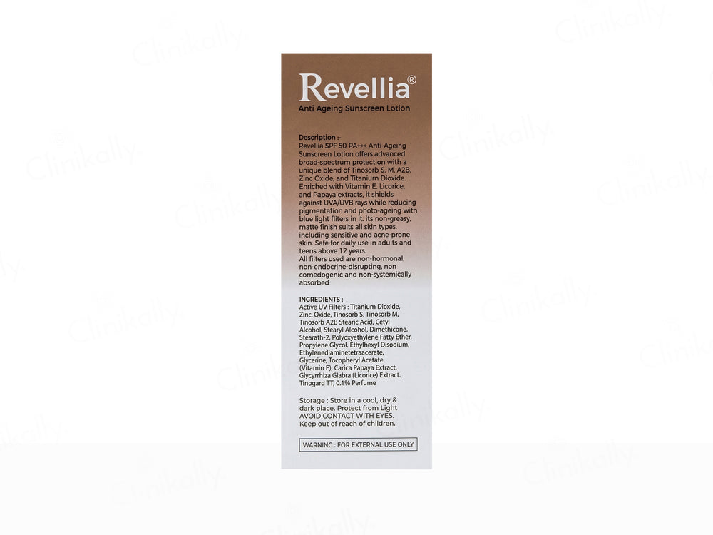 Revellia Anti Ageing Sunscreen Lotion SPF 50 PA+++