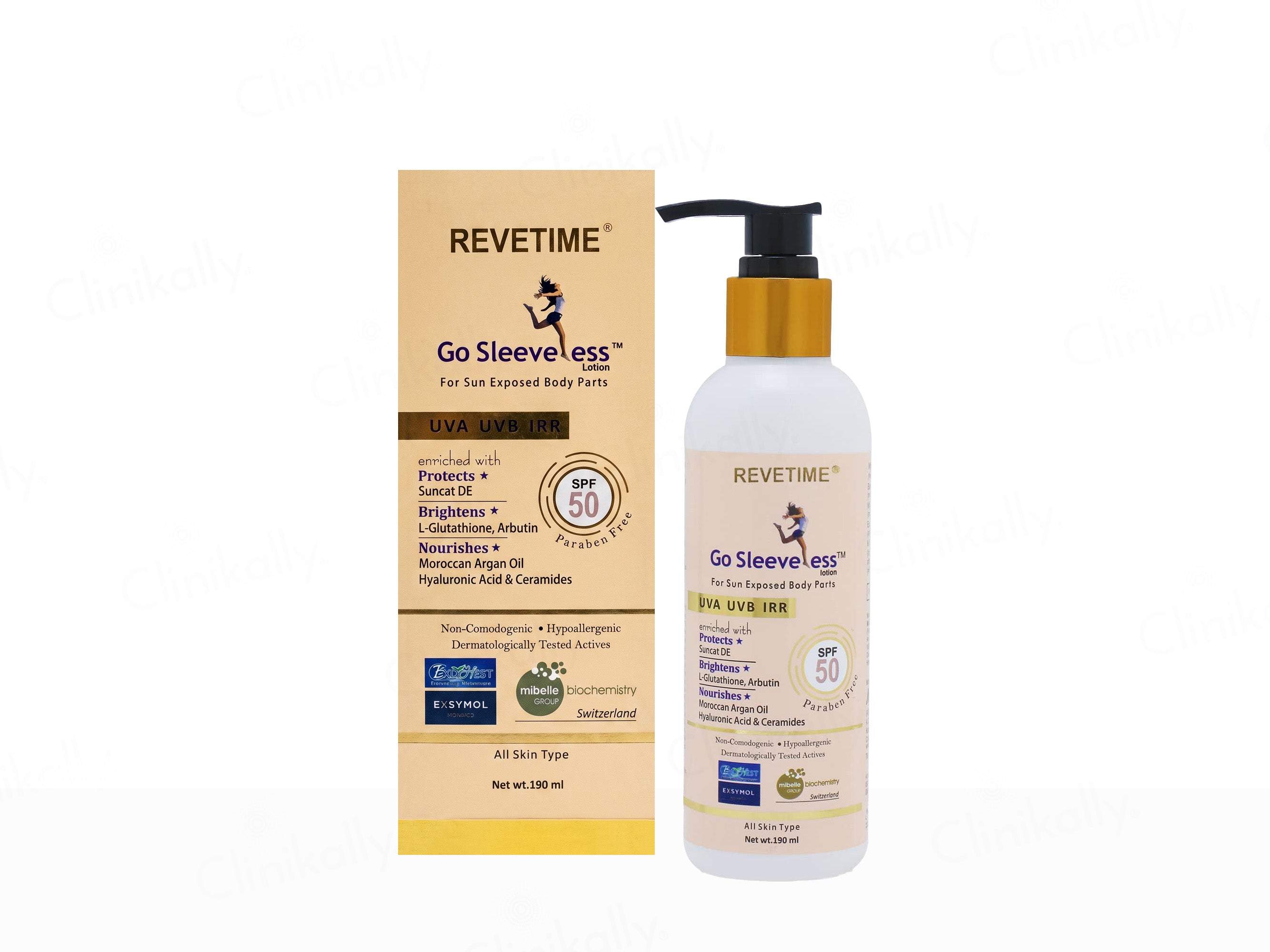 Revetime Go Sleeveless Sunscreen Body Lotion SPF 50 PA
