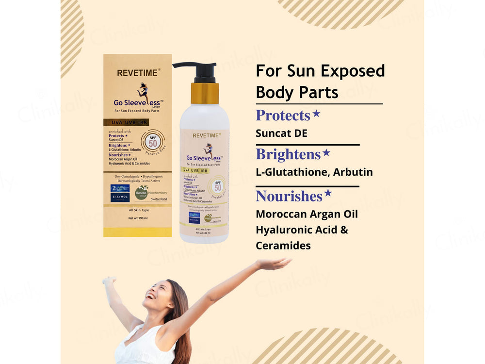 Revetime Go Sleeveless Sunscreen Body Lotion SPF 50 PA
