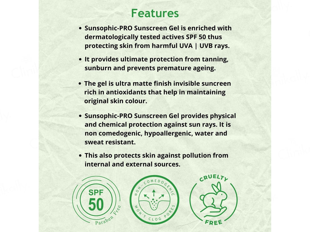 Revetime Sunsophic Pro Ultra Matte Invisible Sunscreen Gel SPF 50 PA+++
