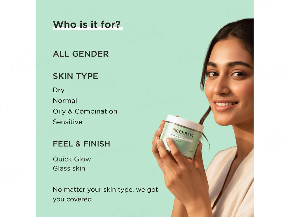 RiceKraft Matcha & Salicylic Pods D-Tan & Acne Care Clay Face Mask