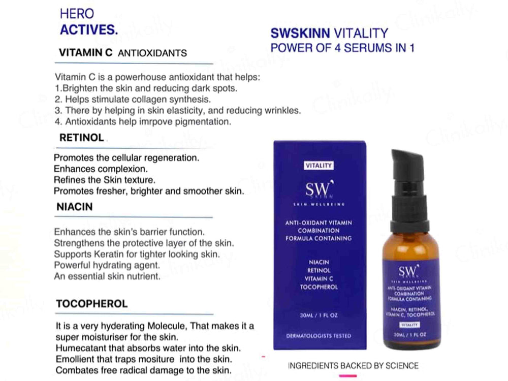 SWSKINN ViItality 4X Anti-Oxidant & Vitamin Face Serum