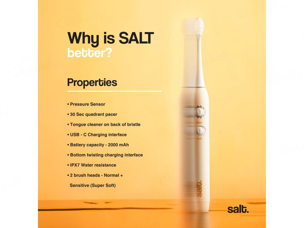 Salt. Halo Super Sonic Electric Toothbrush - Butter Yellow