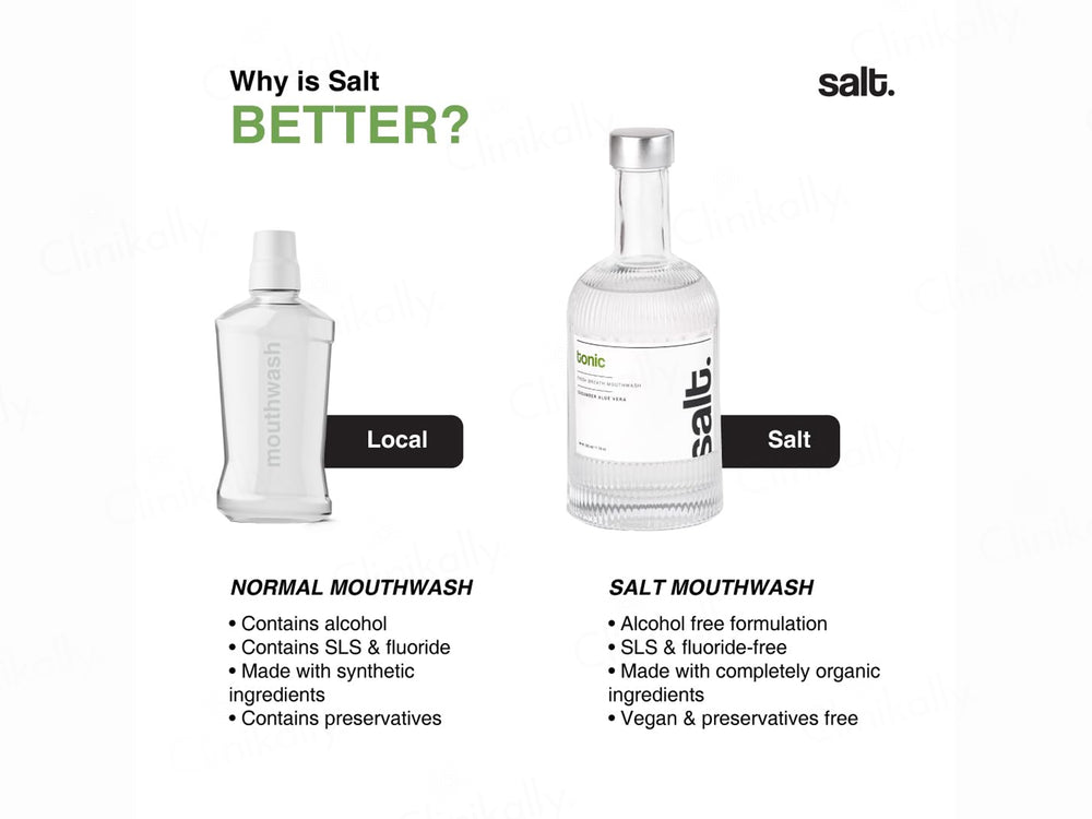 Salt. Tonic Fresh Breath Mouthwash - Cucumber Aloevera
