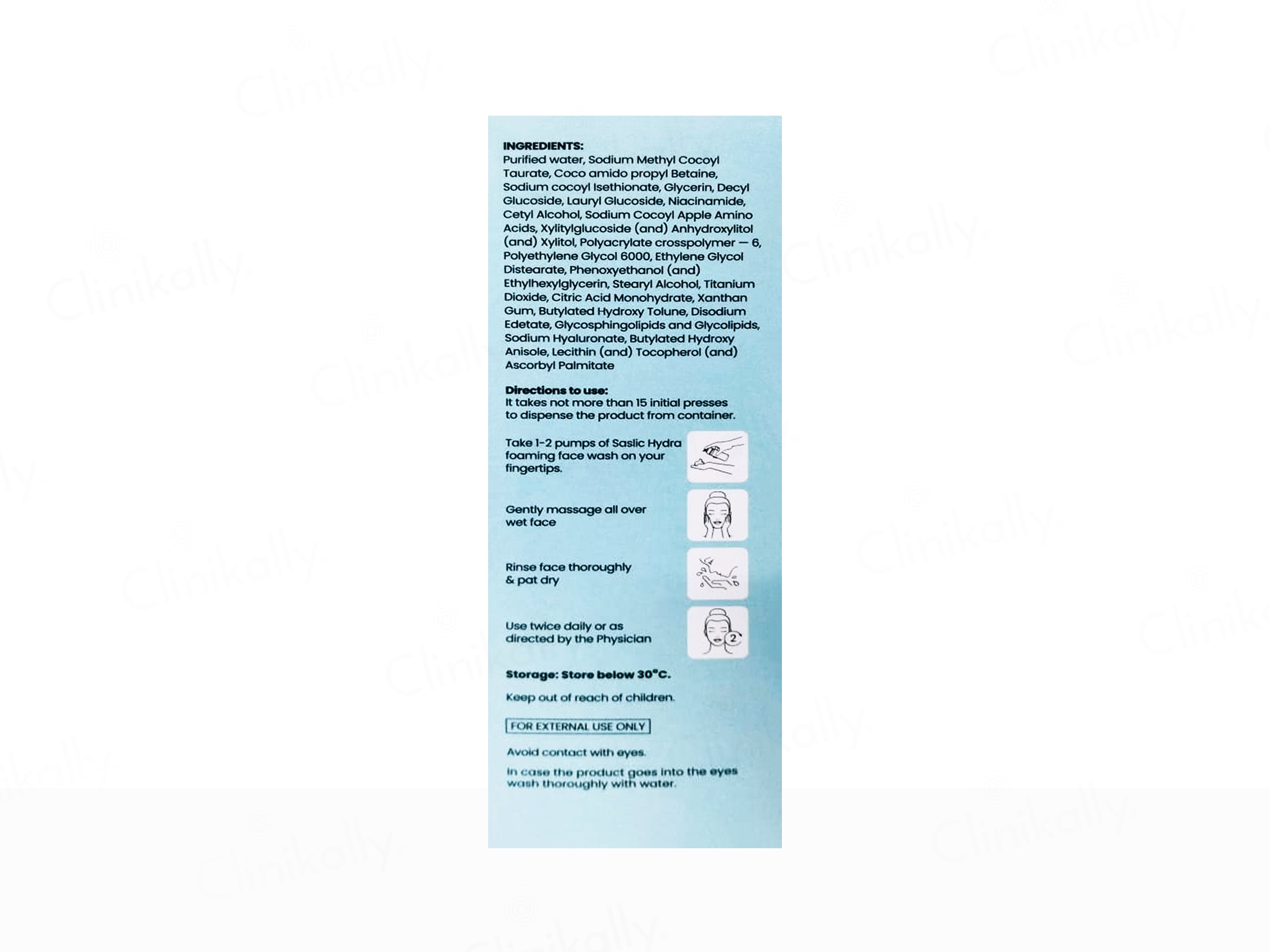 Saslic Hydra Foaming Cream-To-Foam Face Wash