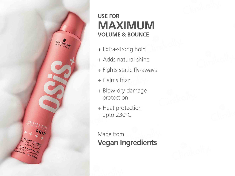 Schwarzkopf Professional OSiS+ Grip Extra Strong Hair Styling Mousse