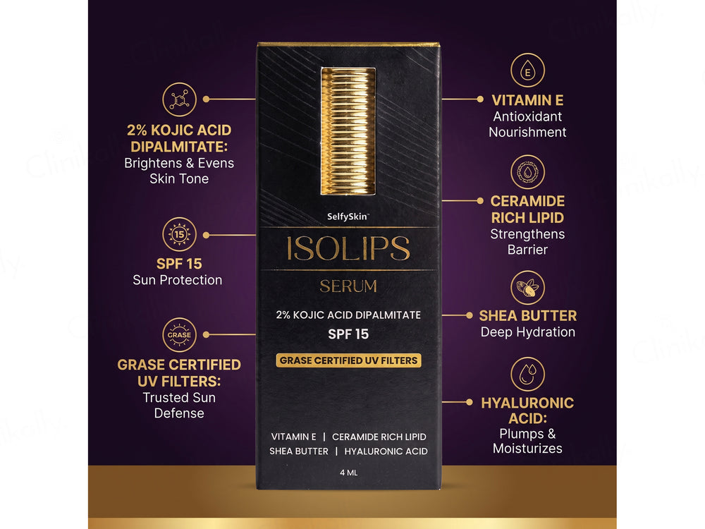 SelfySkin Isolips 2% Kojic Acid Lip Serum SPF 15
