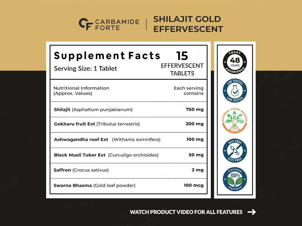 Carbamide Forte Shilajit Gold Effervescent Tablet