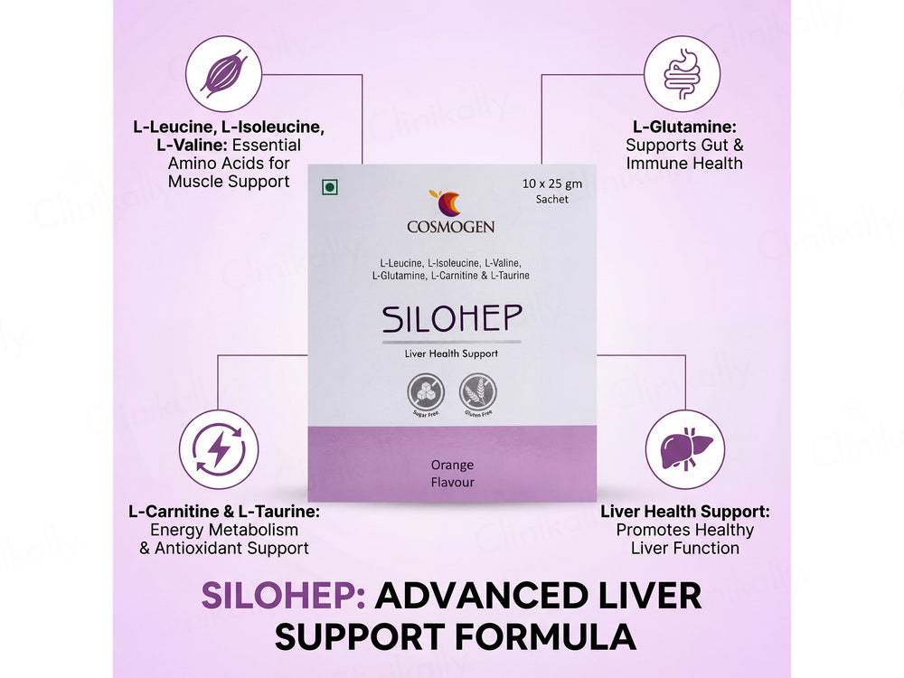 Silohep Liver Health Sugar Free Powder - Orange Flavour