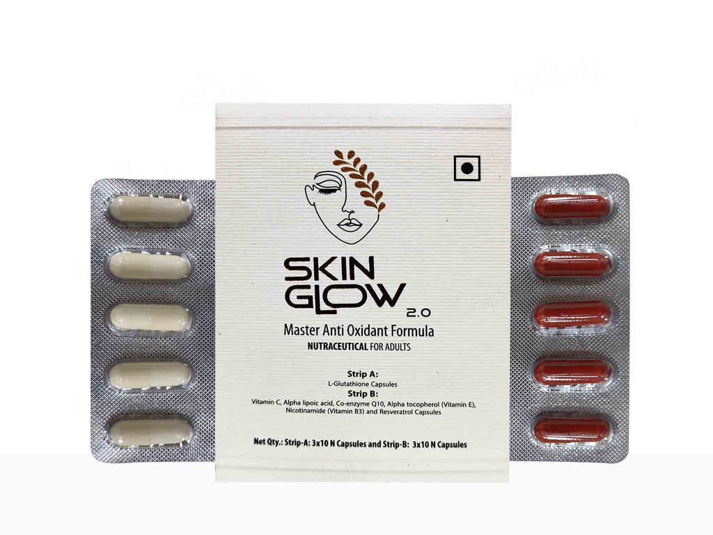 Buy Skin Glow 2.0 Master Anti Oxidant Formula Nutraceutical Capsule For  Adults Online at Best Price | Clinikally